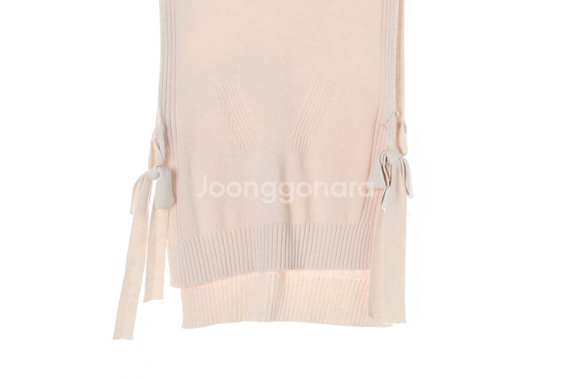 [S]올리브데올리브 베이지 리본 타이 니트 조끼 베스트--2