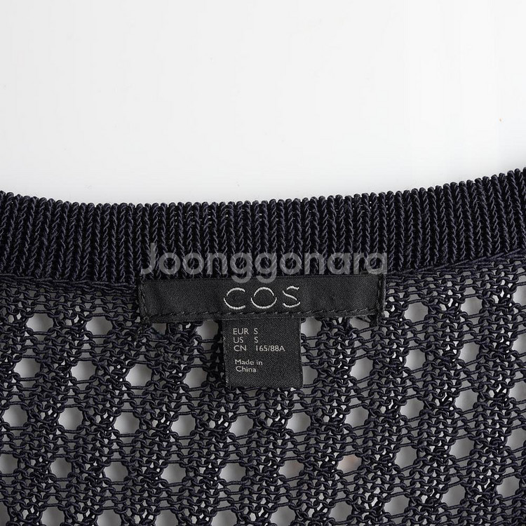 [S]코스 오버핏 시스루 그물망 니트 반팔 티셔츠--4