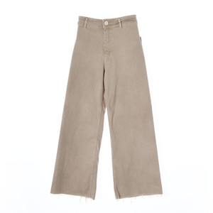 [S]자라 베이지 와이드 스트레이트 컷아웃 데님 팬츠