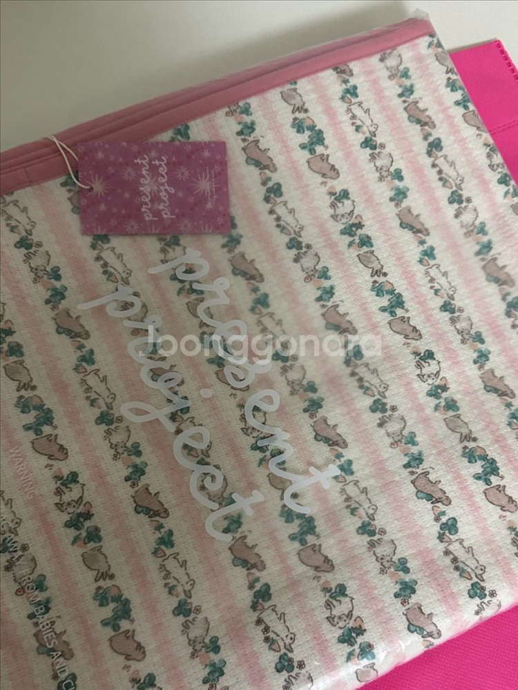 프프 버니핑크 블랭킷, 던스 핑크돼지 덩가리 일괄--0