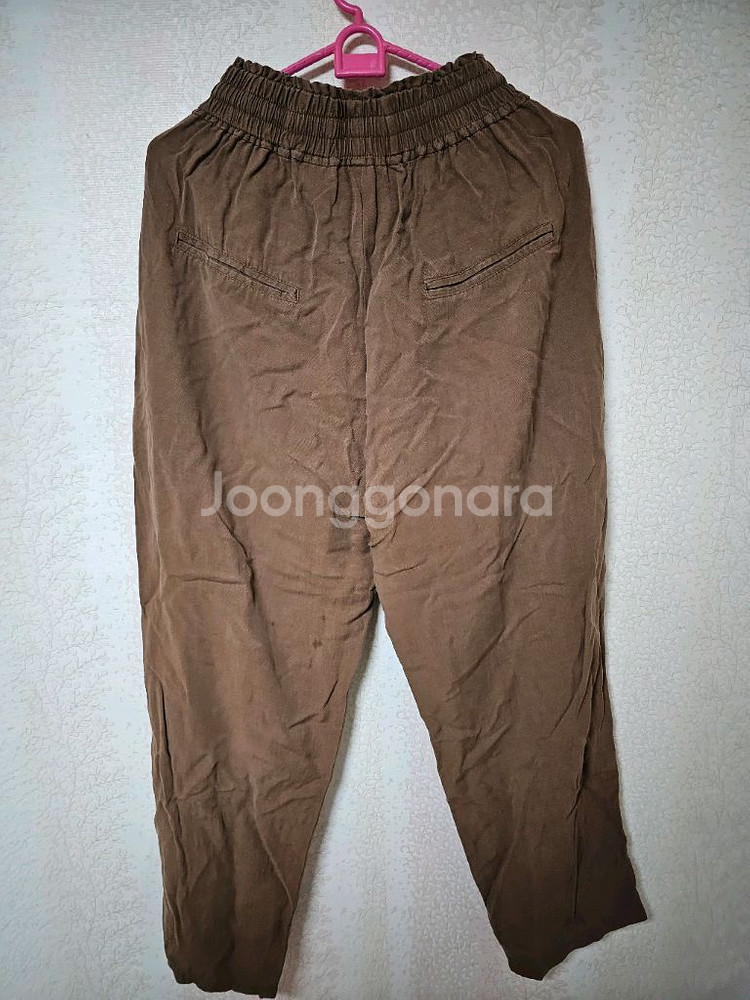 브라운 고무줄 밴딩 긴바지 프리사이즈--1