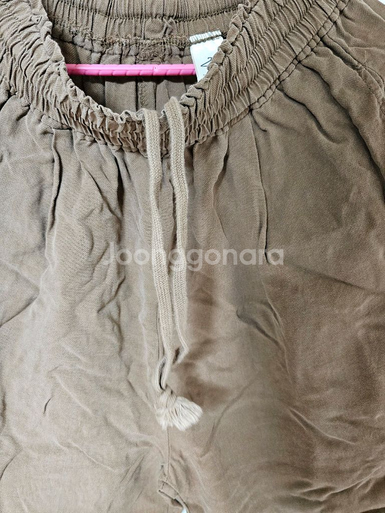 브라운 고무줄 밴딩 긴바지 프리사이즈--7