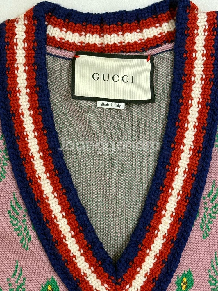 구찌 GUCCI SKULL AND FLOWER JACQ--5