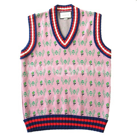 구찌 GUCCI SKULL AND FLOWER JACQ--1