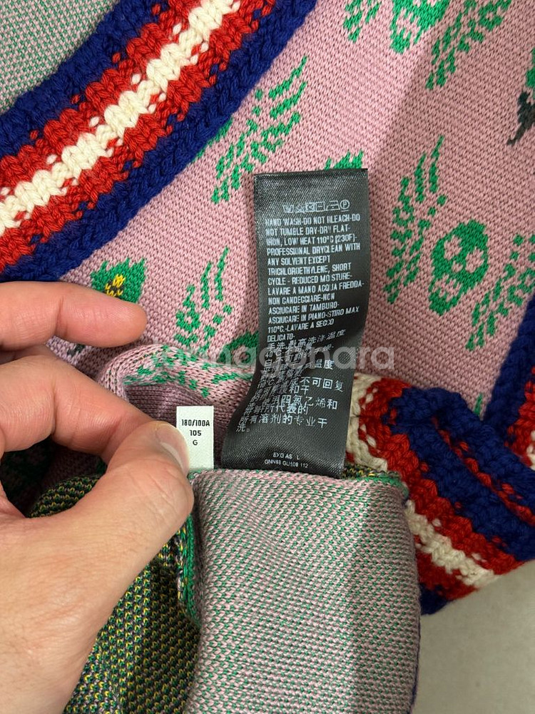 구찌 GUCCI SKULL AND FLOWER JACQ--7