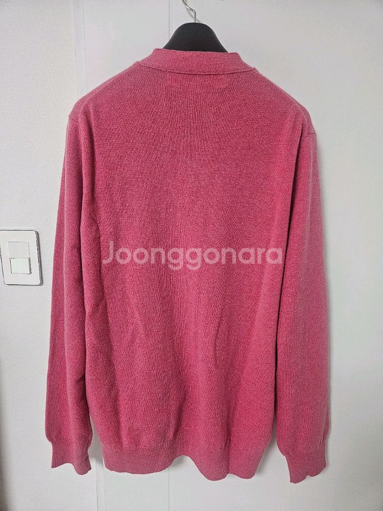 꼼데가르송 더블와펜 핑크 가디건 xl--1