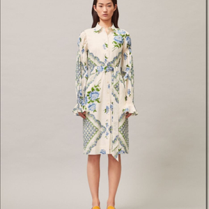 토리버치 플라워 패턴 셔츠 원피스