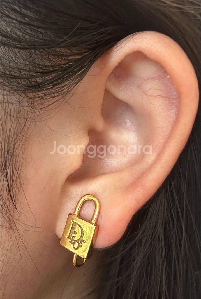 빈티지 디올 카데나 패드락 귀걸이 (마지막 가격 내림)--5