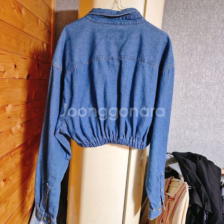 칼하트 크롭 데님 셔츠 자켓--10