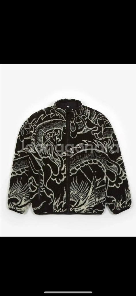 [M] 스투시 드래곤 쉐르파 자켓 블랙 22FW--0