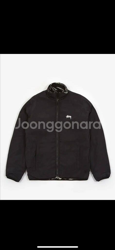 [M] 스투시 드래곤 쉐르파 자켓 블랙 22FW--3