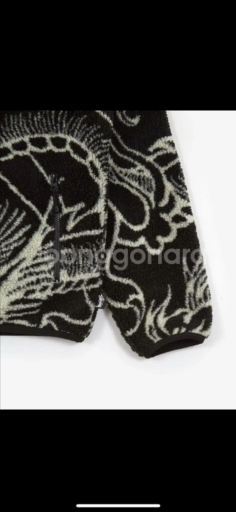 [M] 스투시 드래곤 쉐르파 자켓 블랙 22FW--2