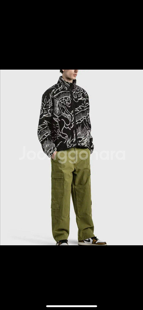 [M] 스투시 드래곤 쉐르파 자켓 블랙 22FW--6