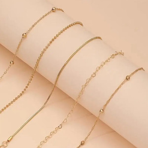 골드 레이어드 팔찌 5종 세트