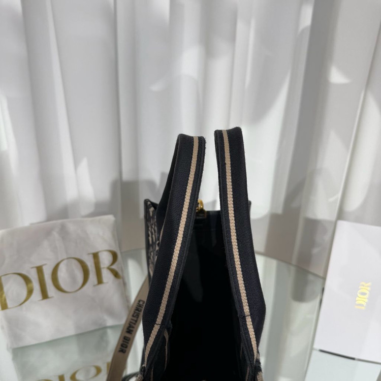 디올 오블리크 북토트 레더 백 미디엄--6