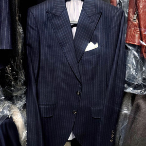 캠브리지멤버스/이태리 까노니꼬 스트라이프 수트/100