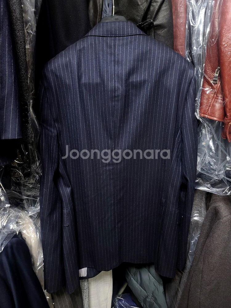 캠브리지멤버스/이태리 까노니꼬 스트라이프 수트/100--3