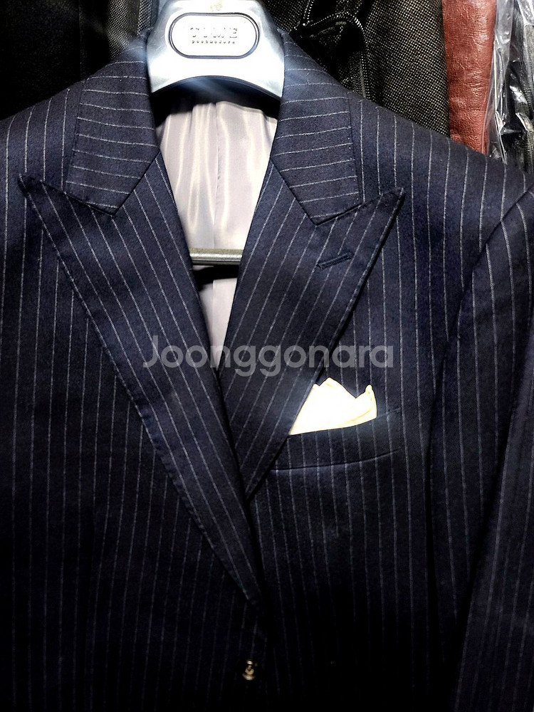 캠브리지멤버스/이태리 까노니꼬 스트라이프 수트/100--1