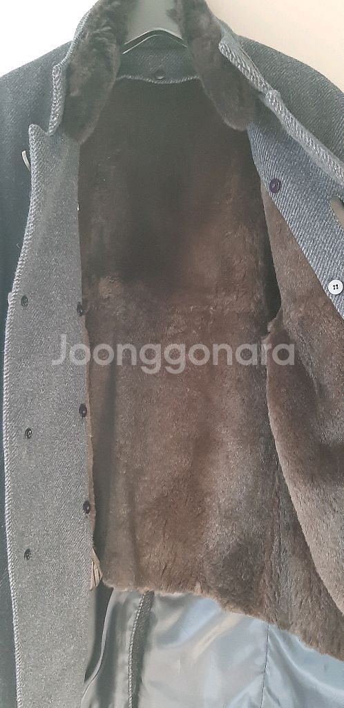 젠 캐시미어 토끼털 코트 사이즈 95 털 탈부착--3