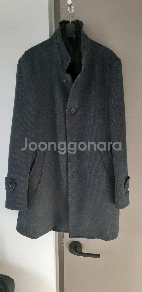 젠 캐시미어 토끼털 코트 사이즈 95 털 탈부착--0