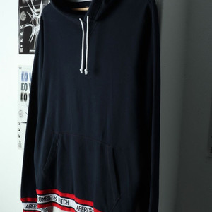 (L-XL) 아베크롬비 후드티셔츠 네이비 기모