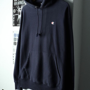 (L-XL) 챔피온 후드티셔츠 리버스위브 네이비