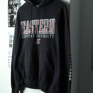 (L-XL) 챔피온 후드티셔츠 블랙 올드