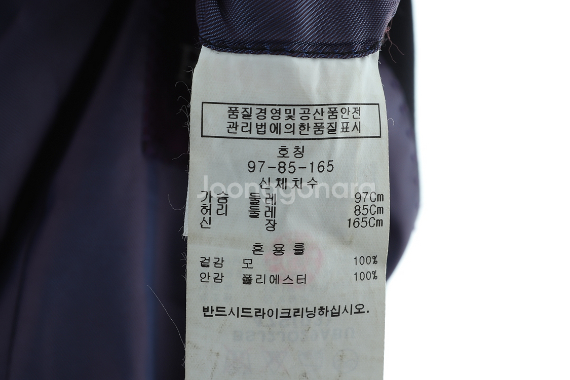 (L) 바쏘옴므 정장 슈트 자켓 블레이저 네이비--6