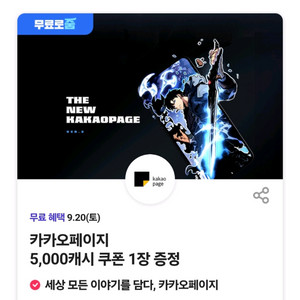 카카오페이지 5천원권