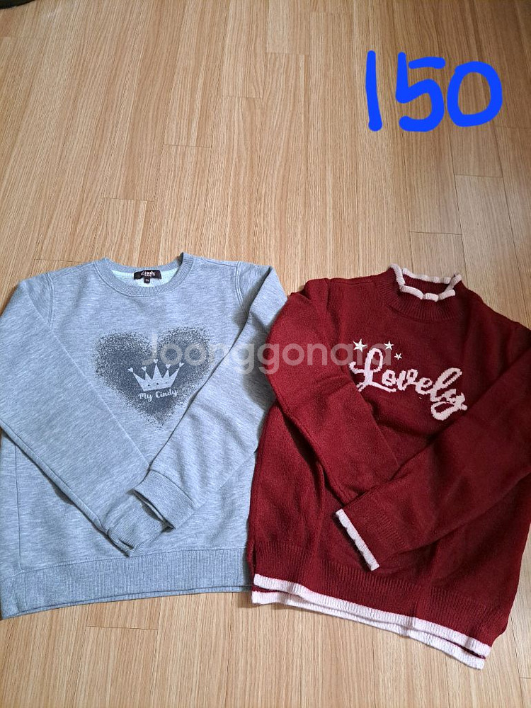 여아 150사이즈 가을,겨울 청바지, 플리스점퍼,티셔츠--1