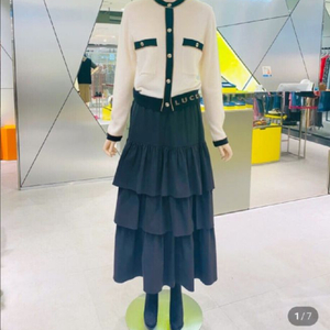 럭키슈에뜨 캉캉 밴딩 스커트 36
