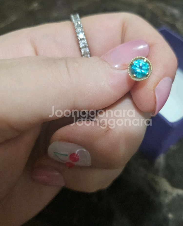 14k런던블루 피어싱 정품--0