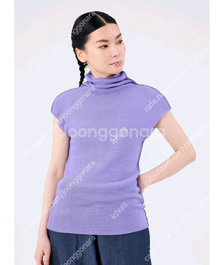 플리츠플리즈 me 이세이미야케 미 스트레치 니트 탑 ~--1