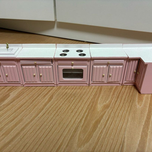 [미사용]오비츠11 싱크대 세트 1/12 주방 핑크 미