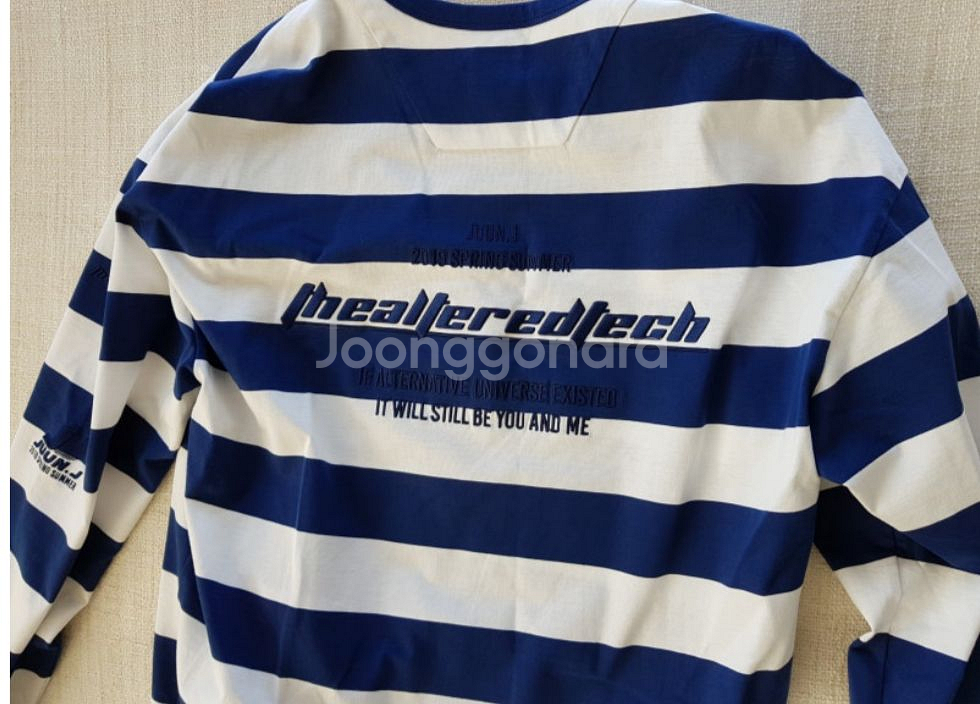 준지 alteredtech 스트라이프 맨투맨 S사이즈--3