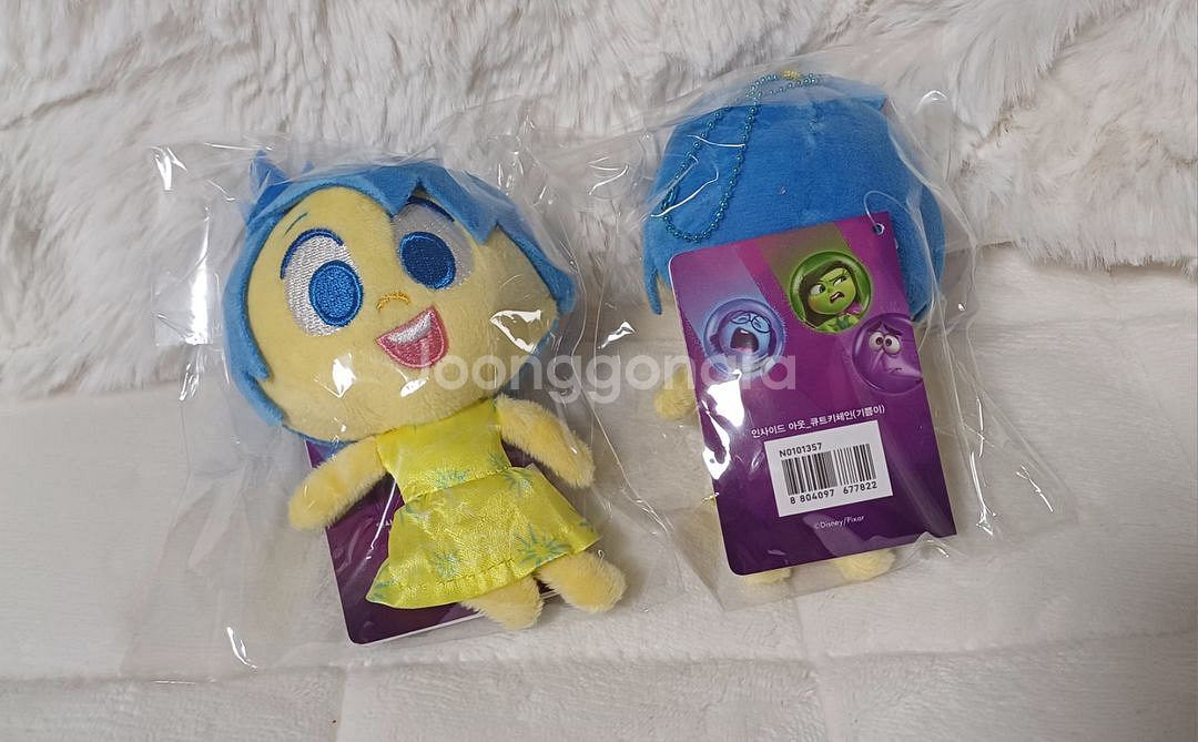 인사이드아웃 기쁨이 열쇠고리 키링 인형 정품 새상품--0