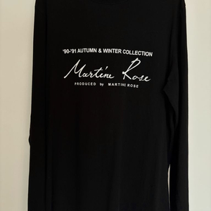 Martine Rose 클래식 긴팔 티셔츠 (블랙, X