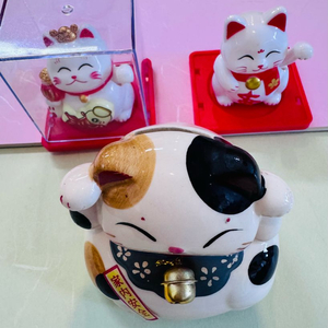 마네키네코 장식품, 복고양이 장식품 3개 일괄