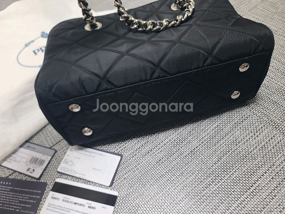 프라다 퀼팅백 체인백 볼링백 퀼팅 숄더백 1bb072--6