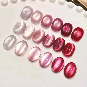 핑크 레드 로즈 자석 젤네일 15ml 6p