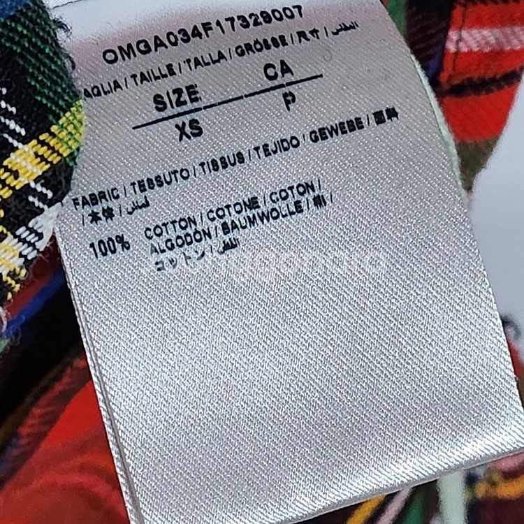 XS 오프화이트 레드 빈티지 애로우 셔츠 OMGA034--5