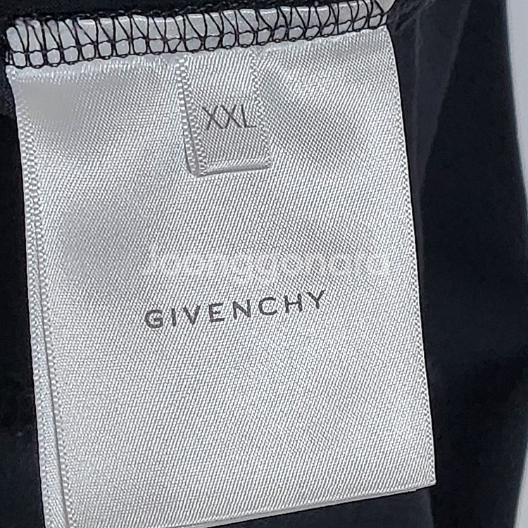 XXL 지방시 블랙 로고 반팔티 BM176N3YAC--5