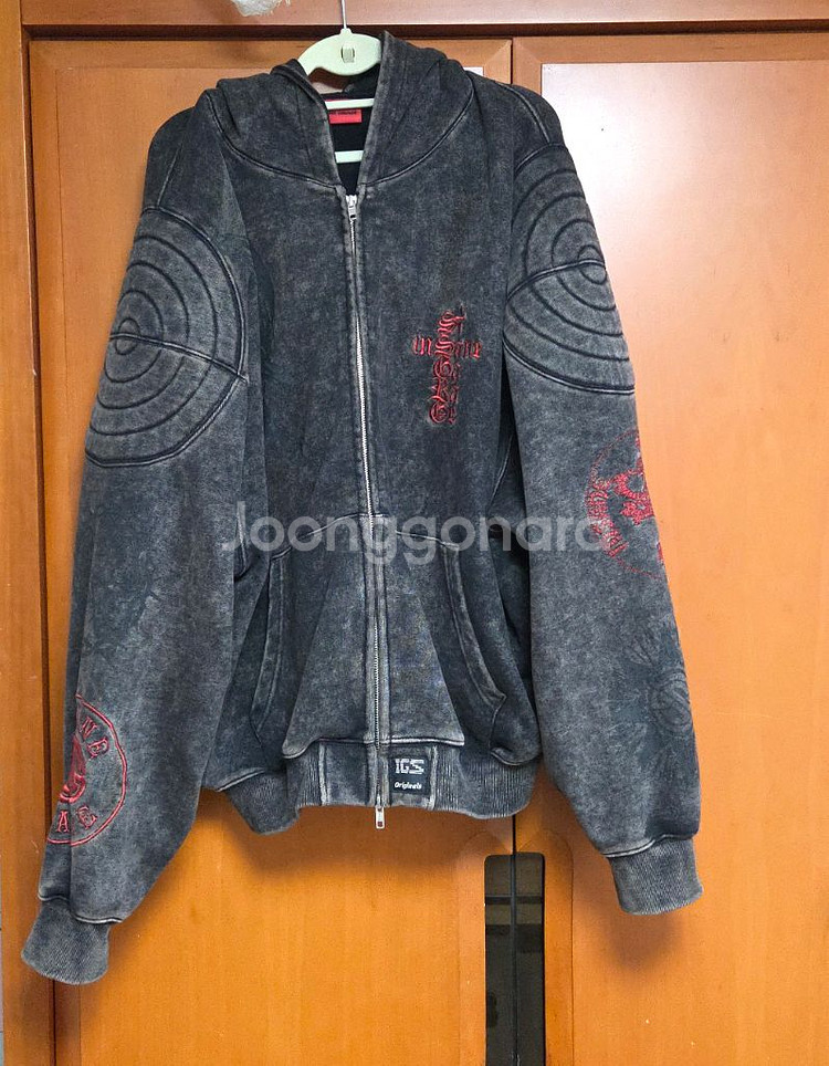 인세인개러지 패디드 후드집업 3사이즈--1