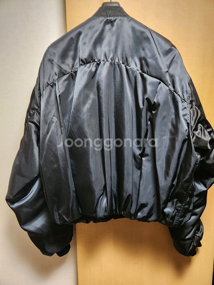 [일꼬르소/95,S] 셔링 패딩 MA-1 블랙--1