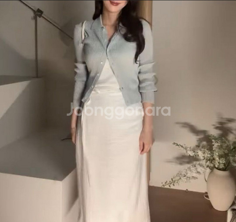 sie 시에 세이지 칼라 니트 가디건(페일민트, M)--3