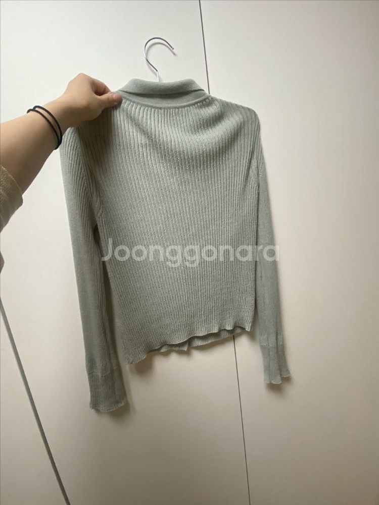 sie 시에 세이지 칼라 니트 가디건(페일민트, M)--6