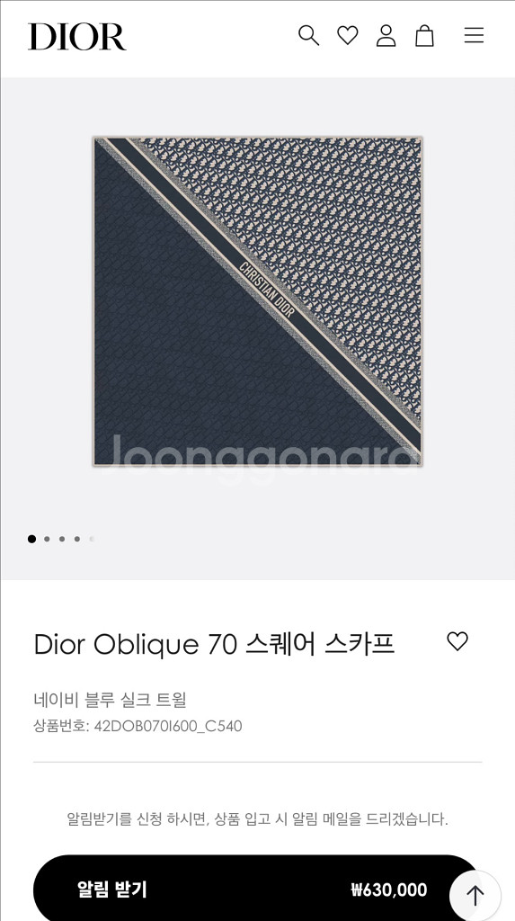 디올 오블리크 스카프--0