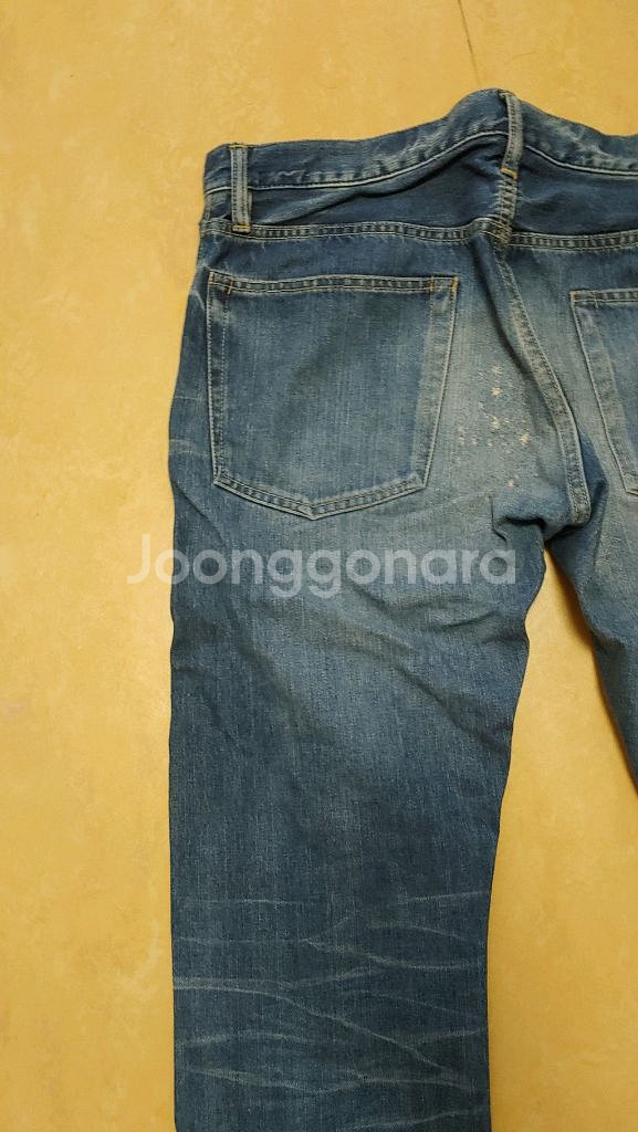 히스테릭 글래머 데미지 가공 블랙 데님 팬츠--5