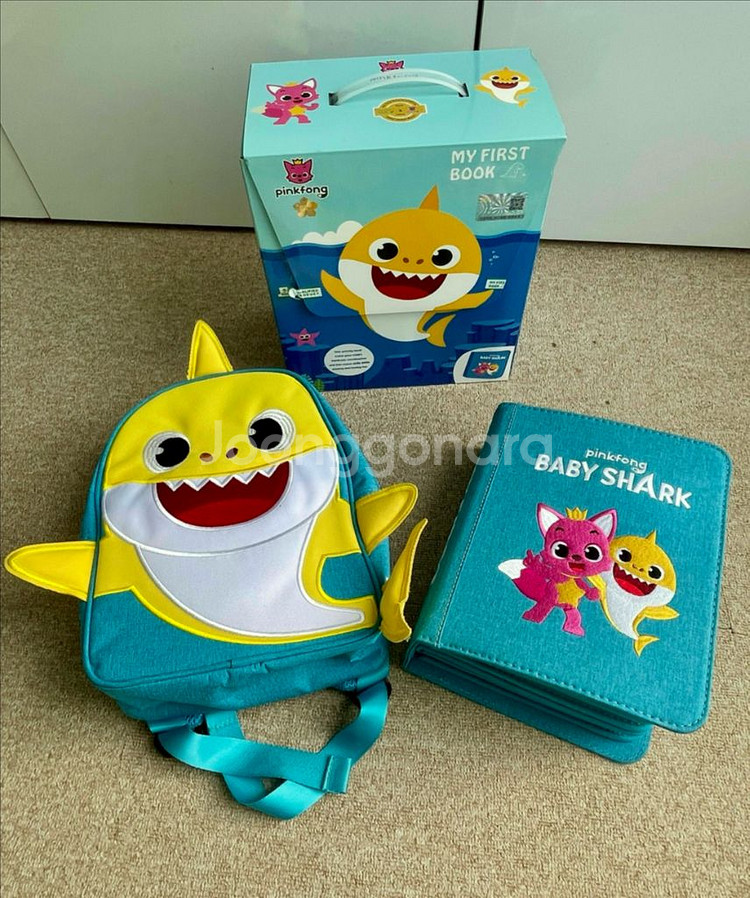 몬테소리 핑크퐁 마이퍼스트북 헝겊책 아기상어 가방 풀박--0