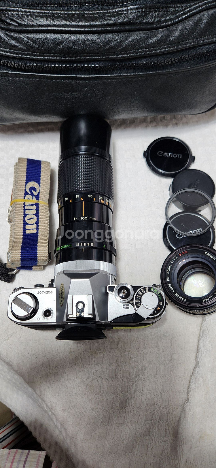 캐논AE-1 4LR44기능정상 FD렌즈50/1.4--1